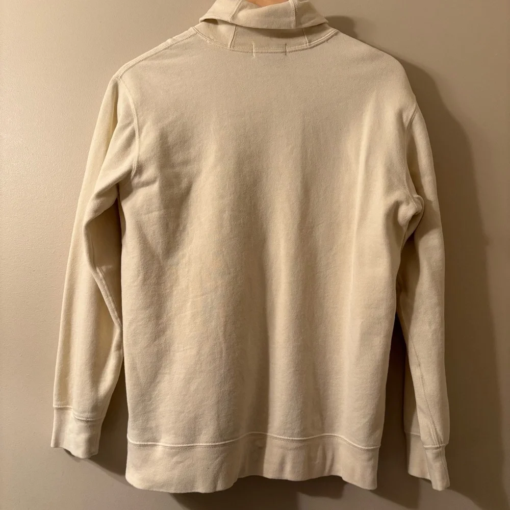 Polo Ralph Lauren Cream Shawl Collar Sweatshirt Boys Size Large 14-16